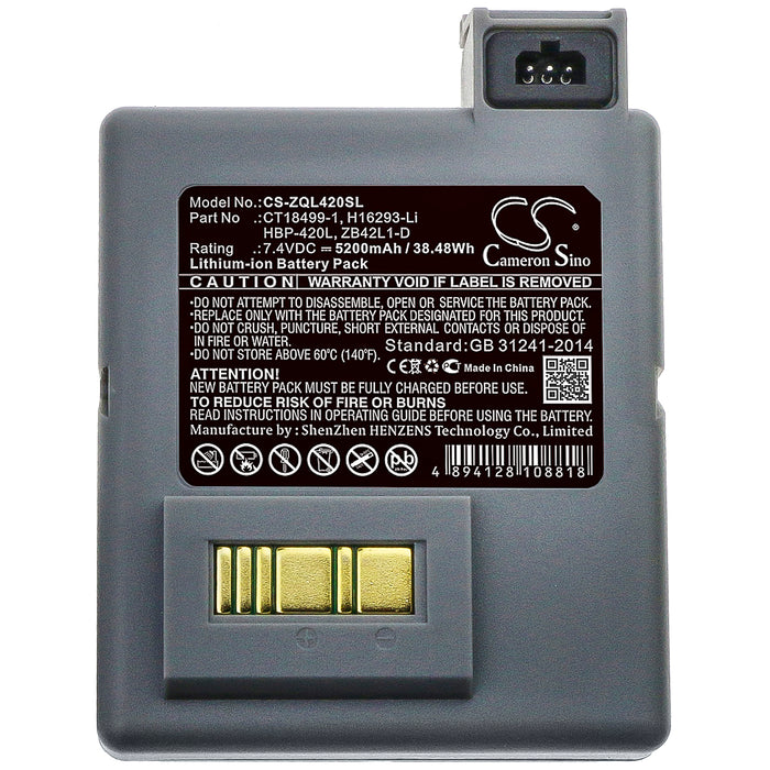 Zebra P4T RP4 RP4T 5200mAh Printer Replacement Battery-3