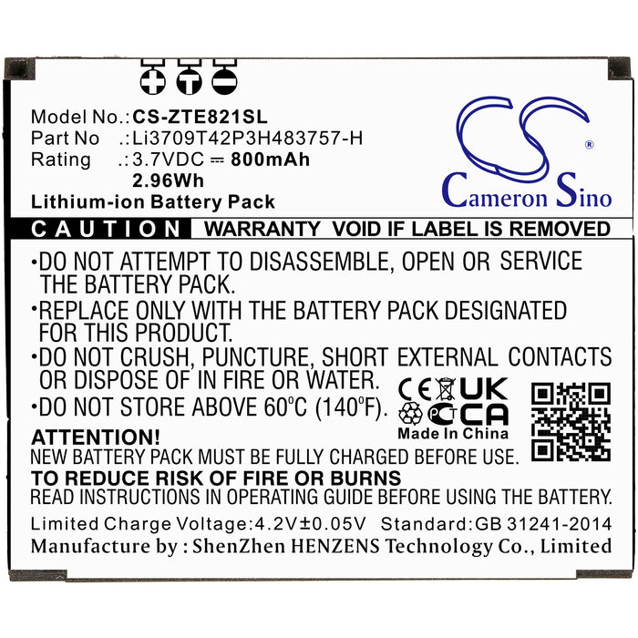 ZTE E821 Mobile Phone Replacement Battery-3