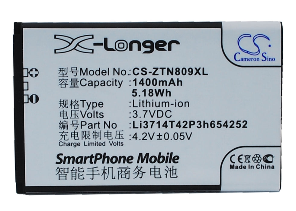 ZTE U809 V809 1400mAh Mobile Phone Replacement Battery-5