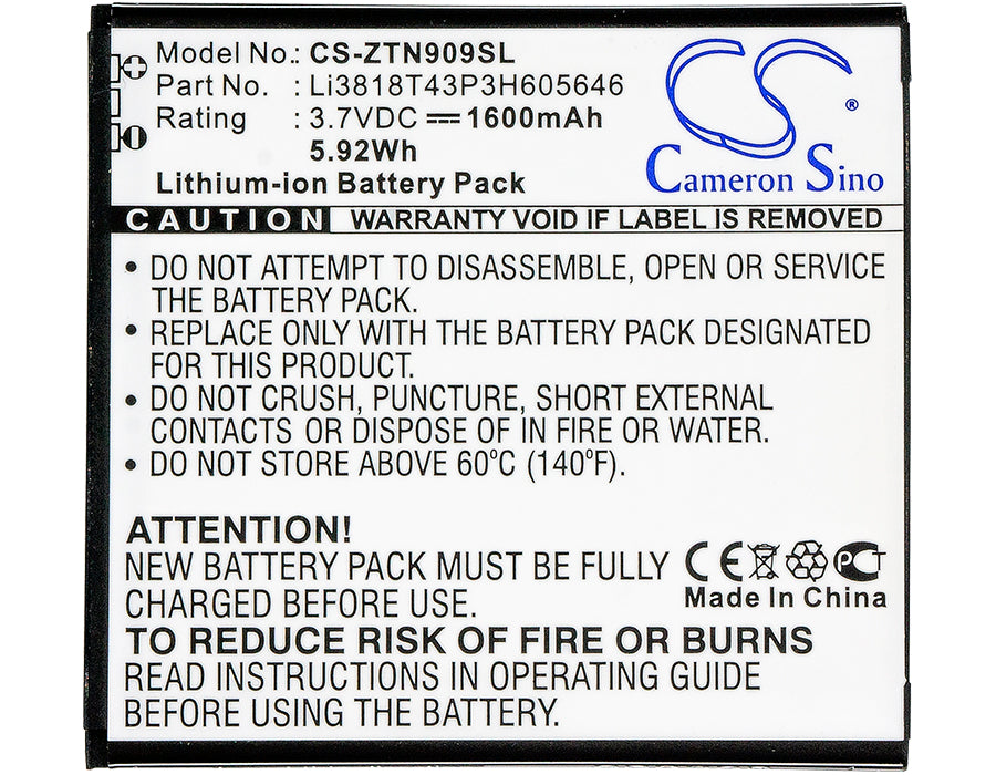 ZTE N909 U818 V818 Mobile Phone Replacement Battery-5