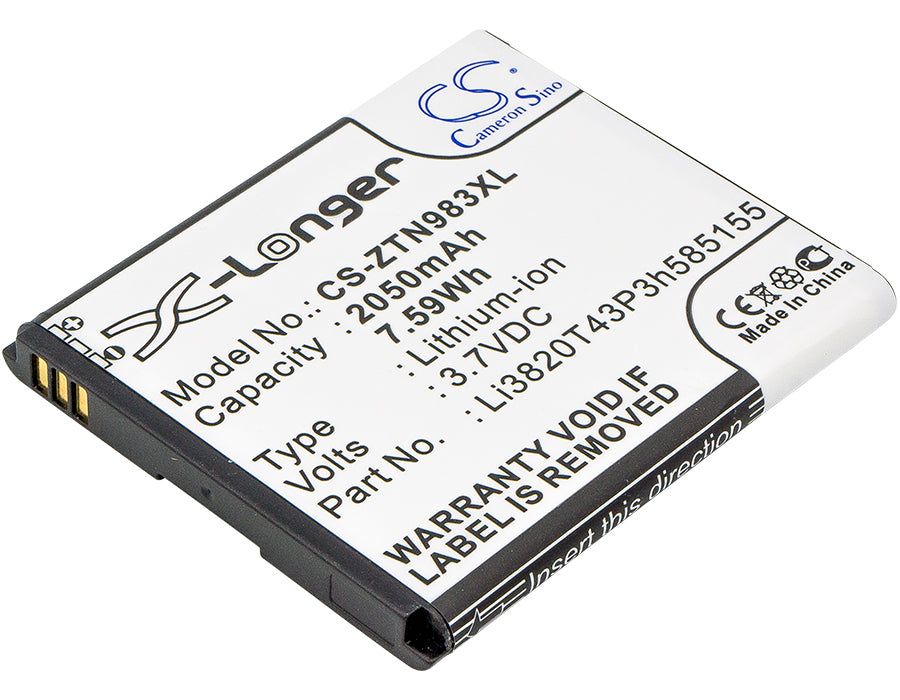 ZTE N983 SOLAR U960E Z795G 2050mAh Replacement Battery-main