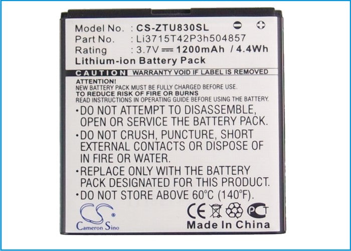 T-Mobile Concord V768 V768C 1200mAh Mobile Phone Replacement Battery-5
