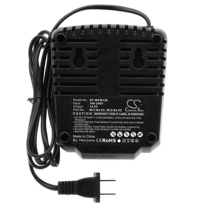 Milwaukee C12 FM C12 HZ C12 HZ-0 C12 HZ-202C C12 JSR C12 JSR-0 C12 LTGE C12 MT C12 MT-0 C12 MT-202B C12 MT-402B Replacement Power Tool Battery Charger