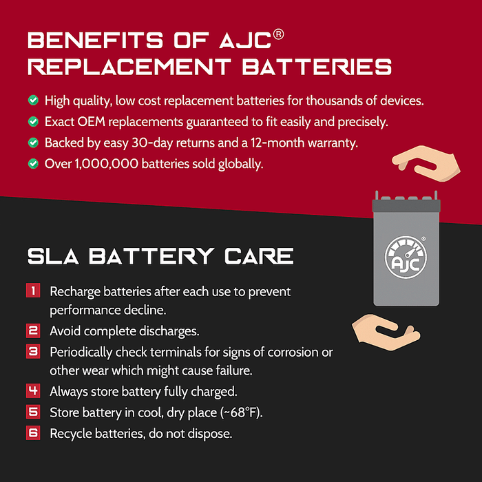 Bombardier Formula SL 580CC Snowmobile Replacement Battery (1995-1998)