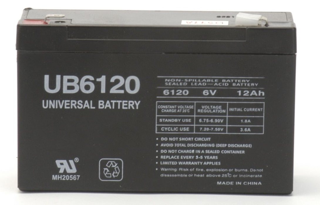 UPG 6V 12Ah Sealed Lead Acid - AGM - VRLA Battery - F2